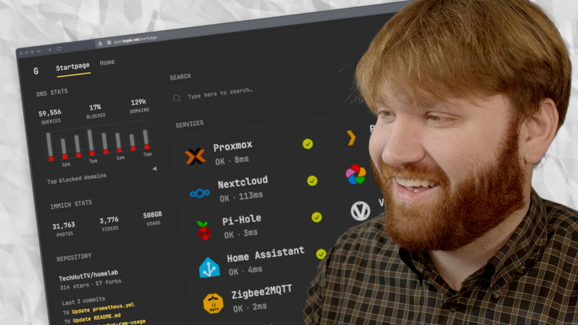 Screenshot of MUST HAVE Homelab Services - TechHut