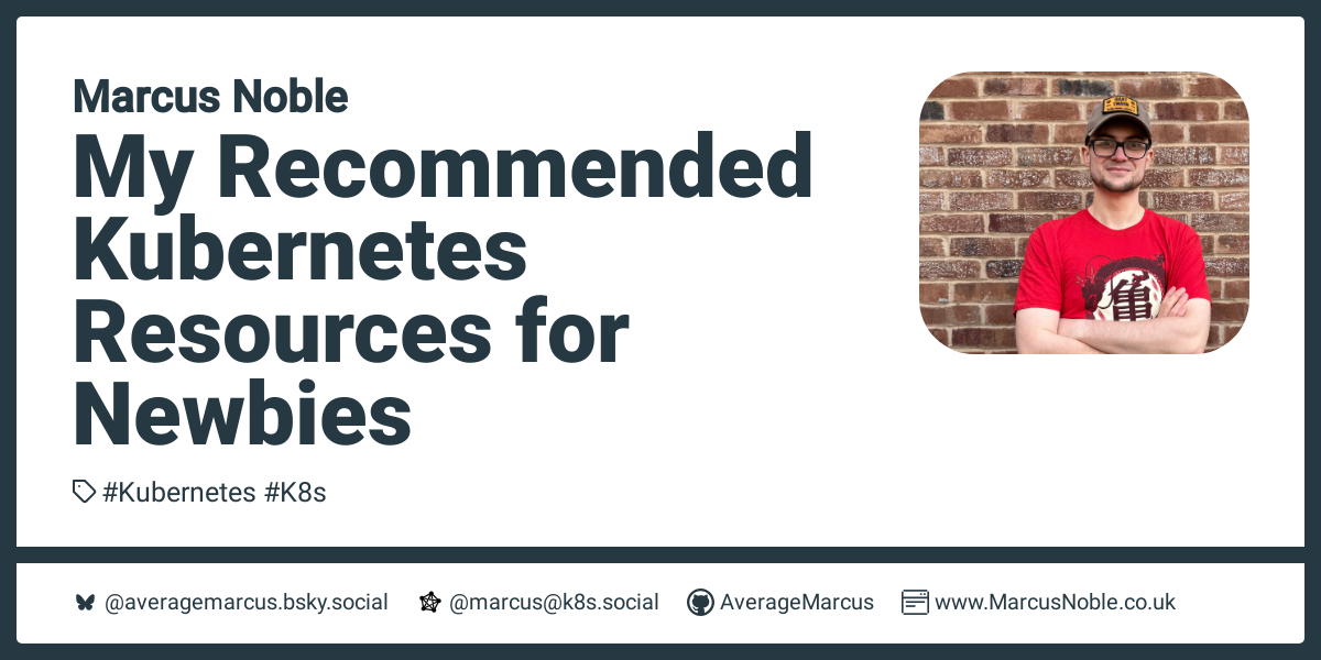 Screenshot of My Recommended Kubernetes Resources for Newbies