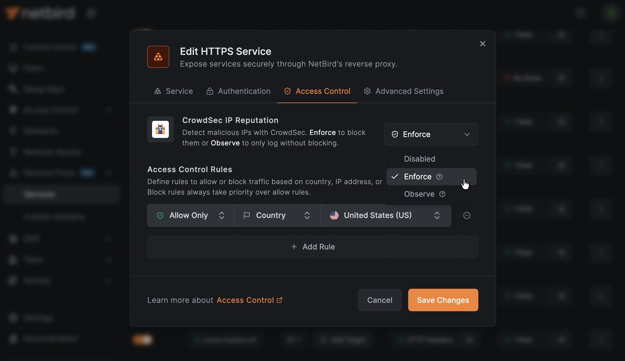 Screenshot of @netbird: NetBird v0.69 is out. Top of the list for self-hosters:

CrowdSec IP reputation ...