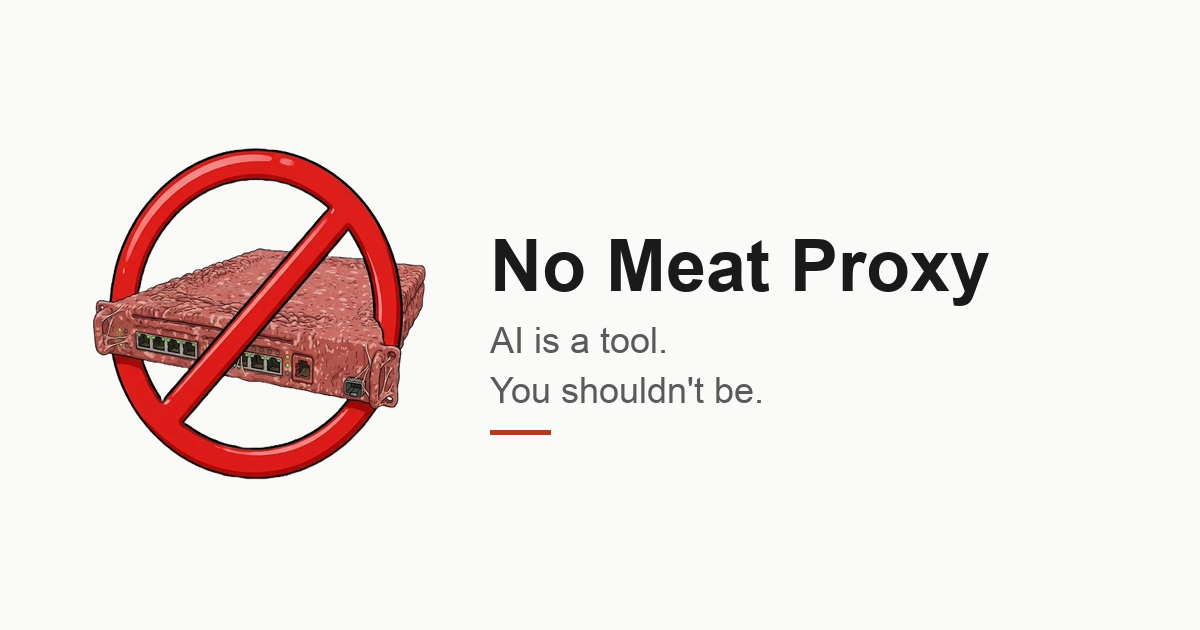Screenshot of No Meat Proxy