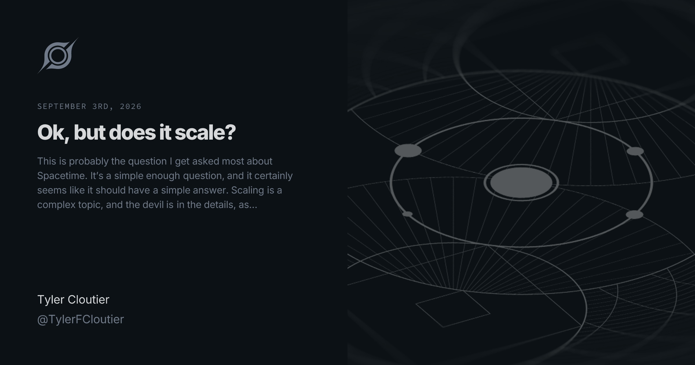 Screenshot of Ok, but does it scale? | Blog | Spacetime