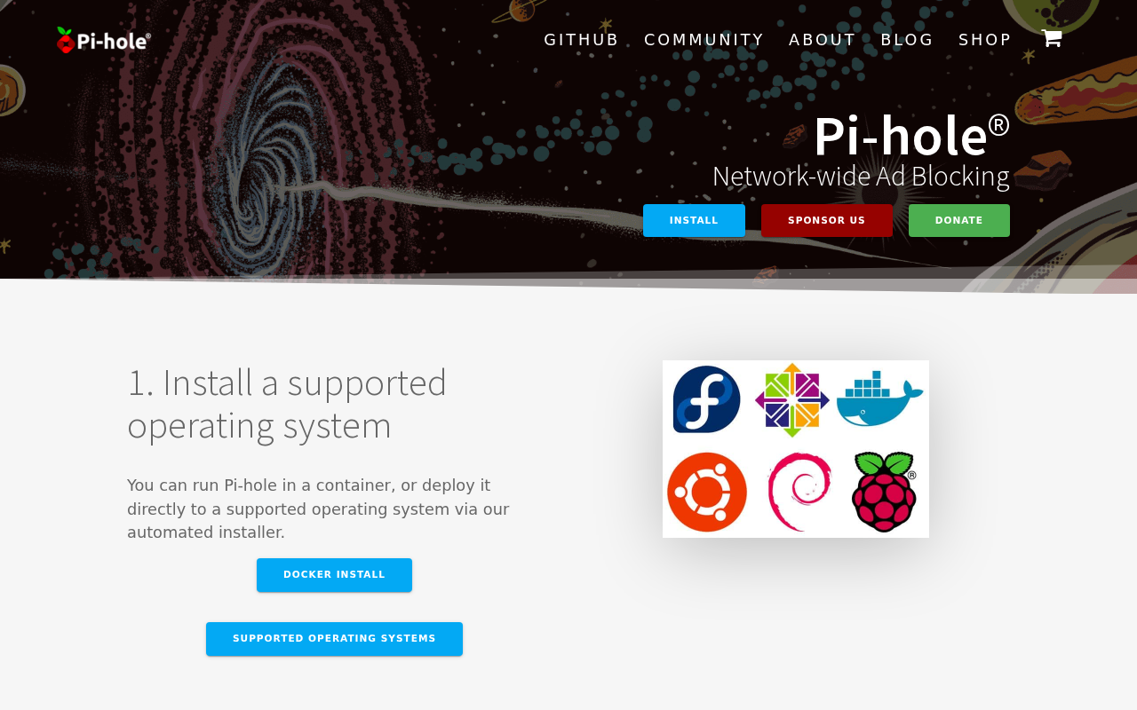 Screenshot of Pi-hole – Network-wide Ad Blocking