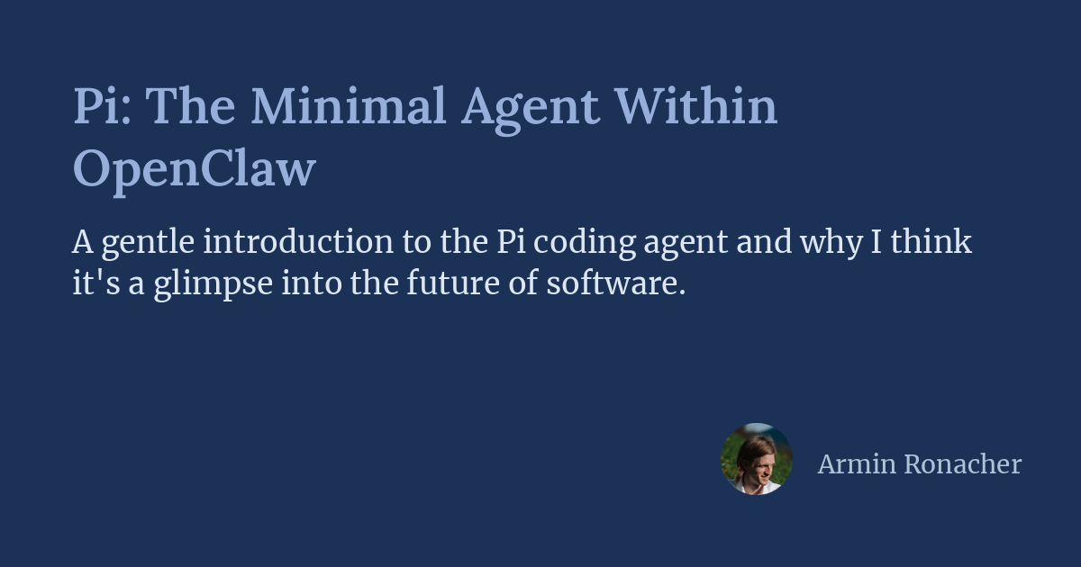 Screenshot of Pi: The Minimal Agent Within OpenClaw