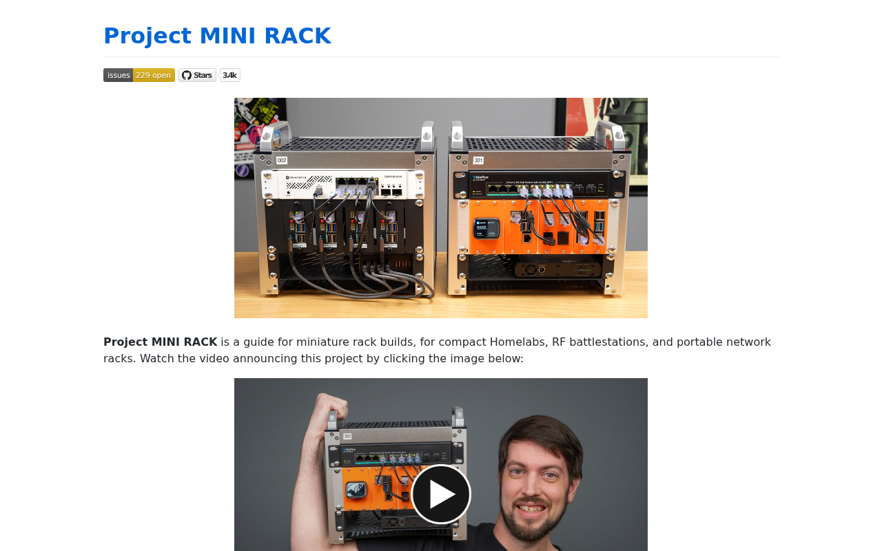 Screenshot of Project MINI RACK