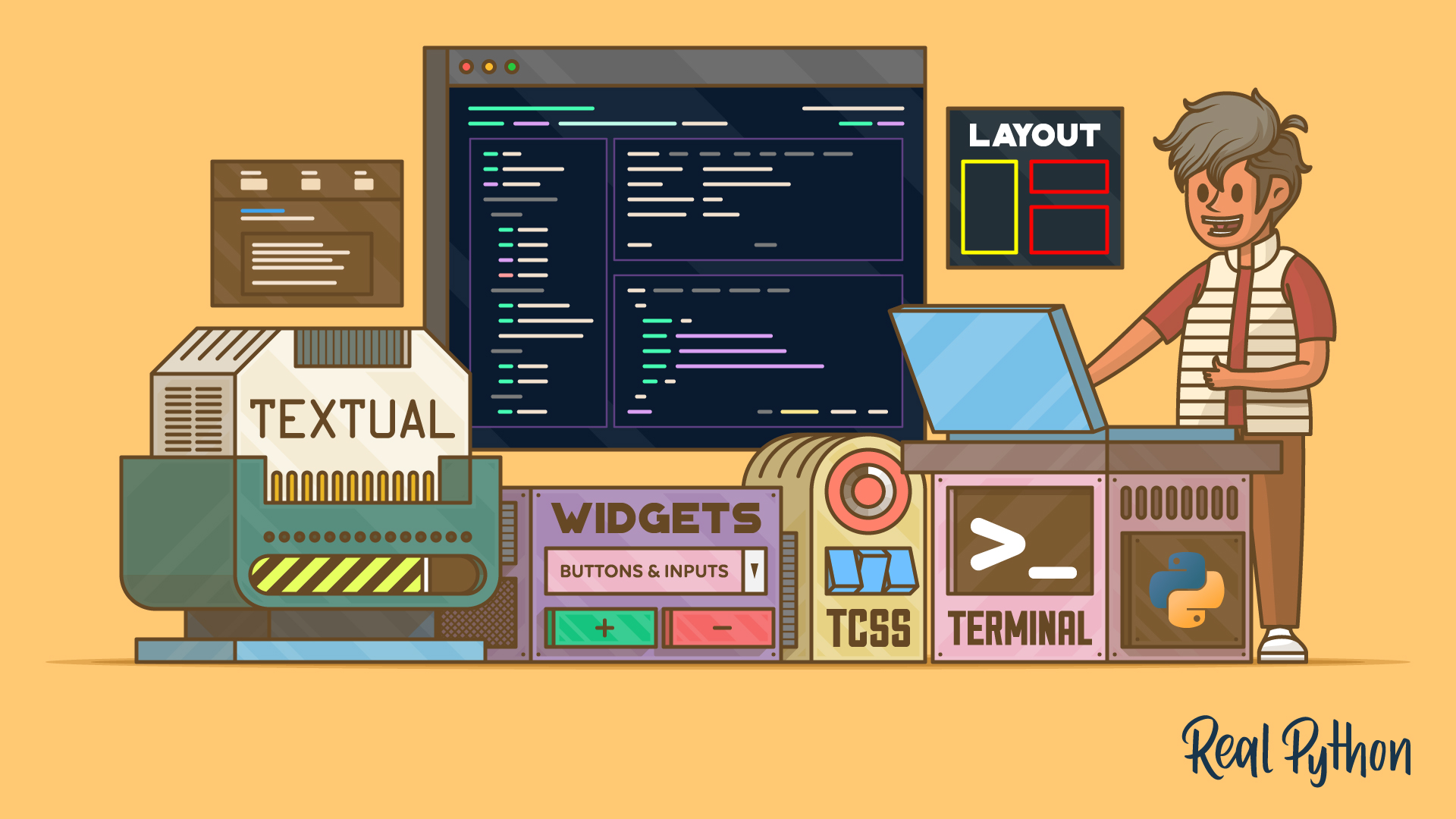 Screenshot of Python Textual: Build Beautiful UIs in the Terminal – Real Python