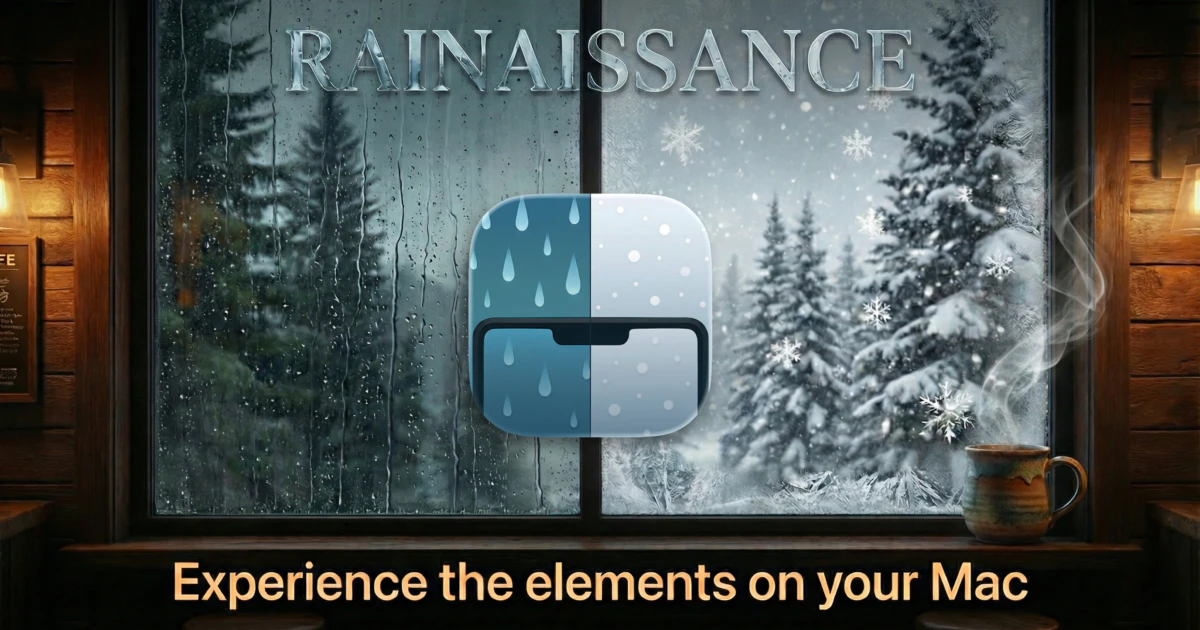 Screenshot of Rainaissance: Rain & Snow on Your Mac.