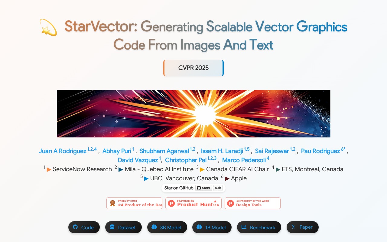 Screenshot of Redirecting to StarVector...