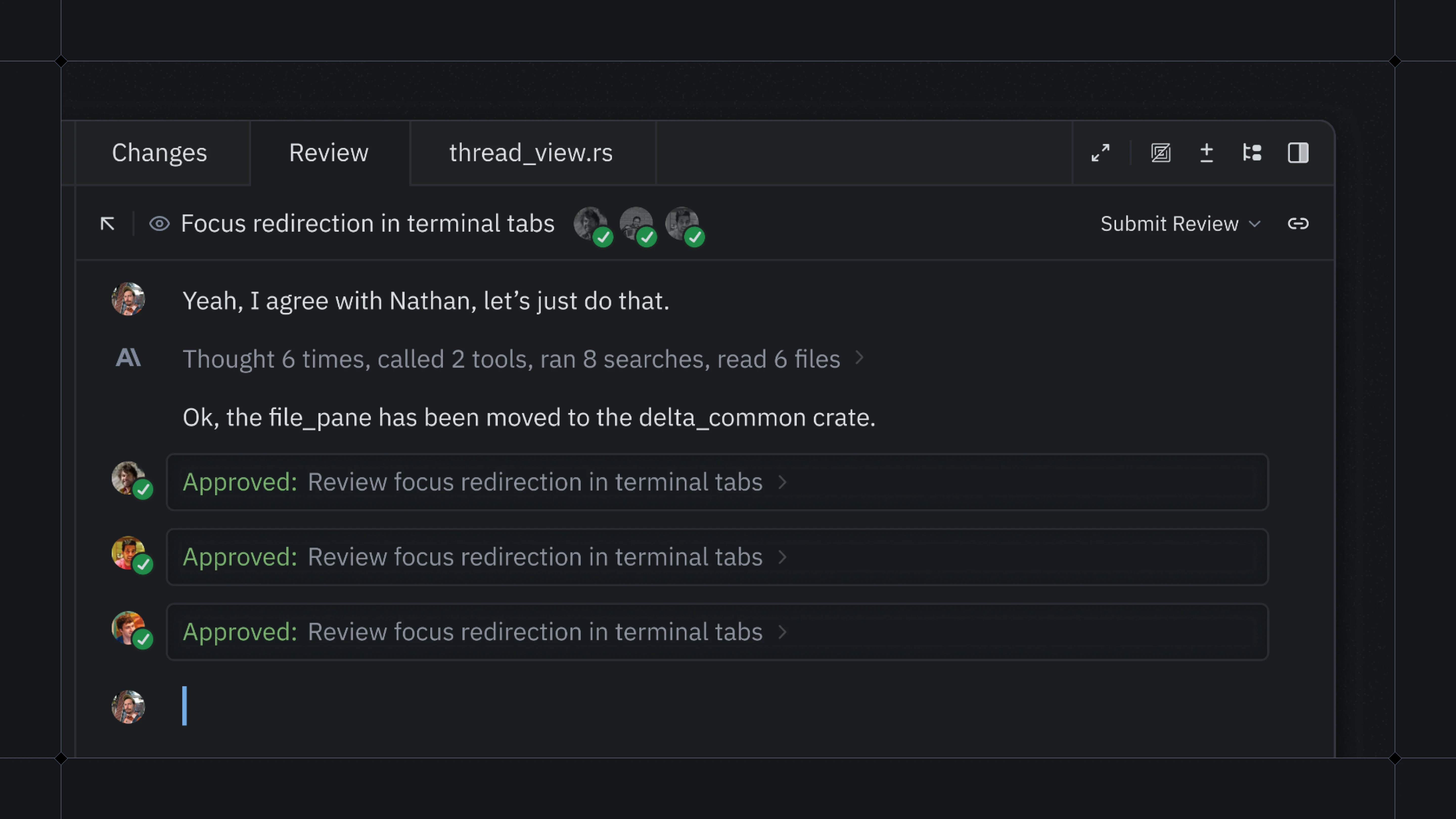 Screenshot of Replace PRs with Delta – Now in Public Beta - Zed Blog