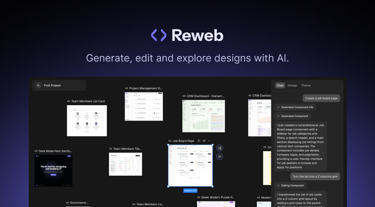 Screenshot of Reweb