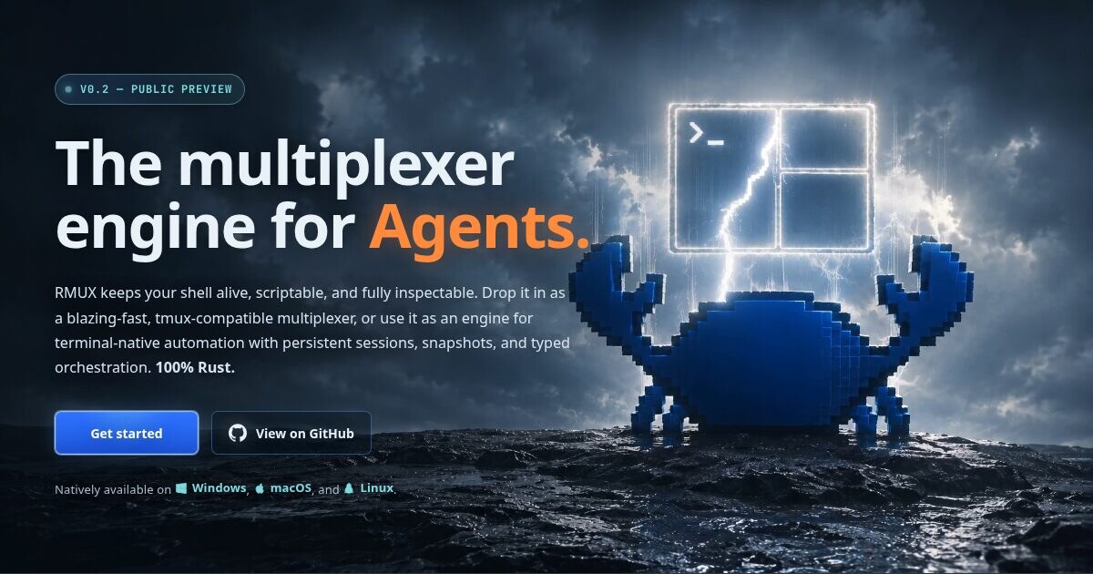 Screenshot of RMUX - The Multiplexer Engine for Agents