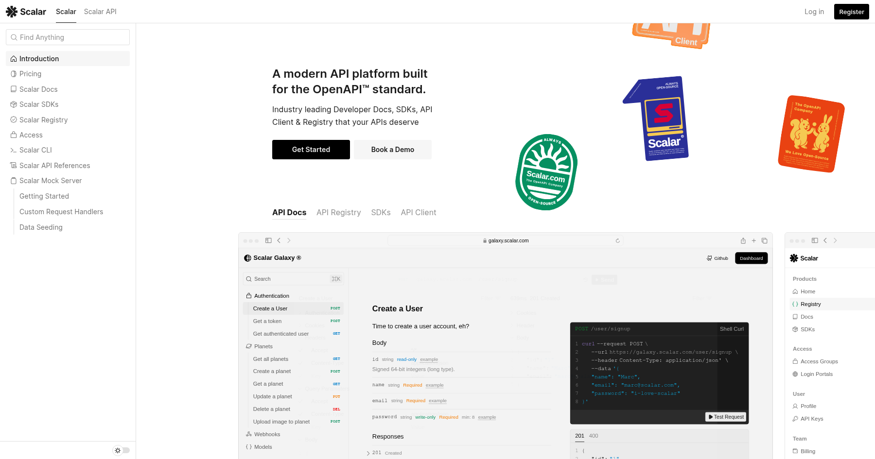Screenshot of Scalar - The API Company