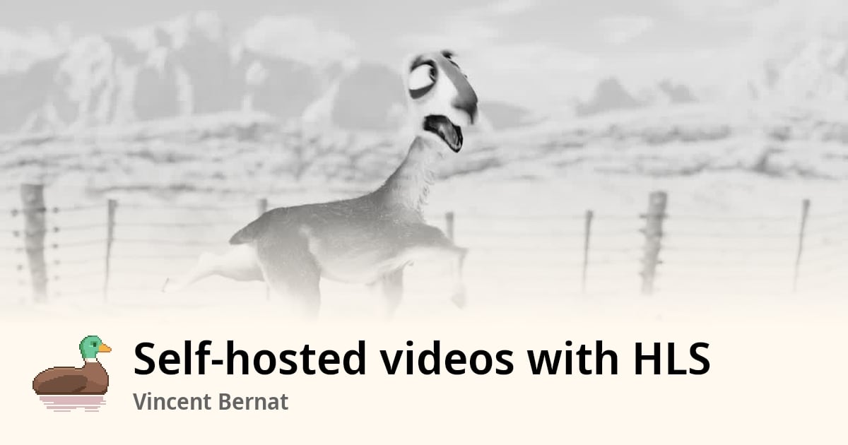Screenshot of Self-hosted videos with HLS