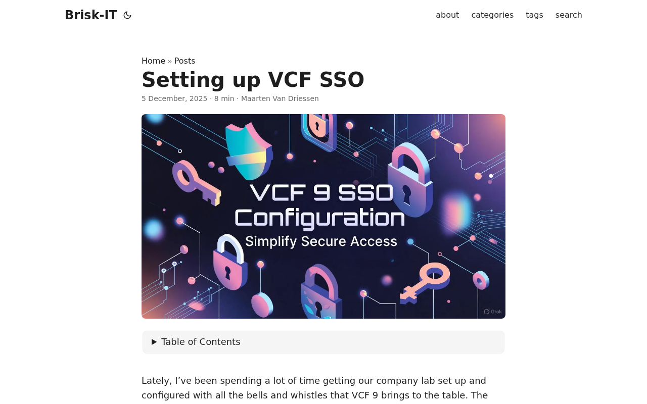 Screenshot of Setting up VCF SSO