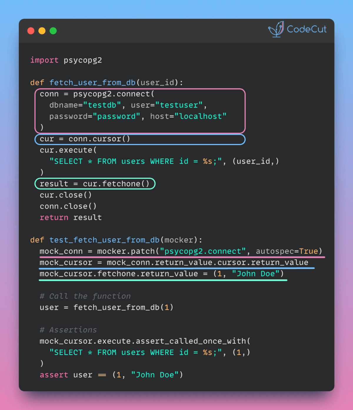 Screenshot of Simulate External Services in Testing with Mock Objects
