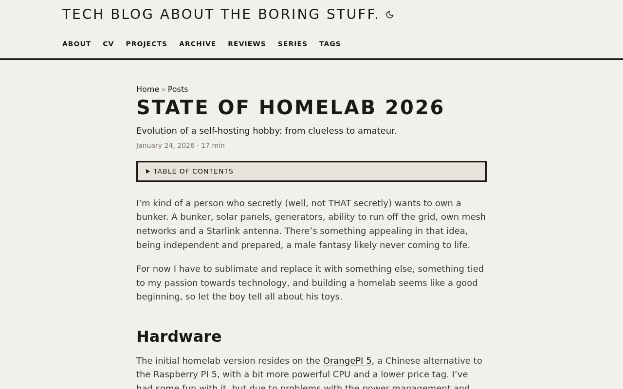 Screenshot of State of Homelab 2026