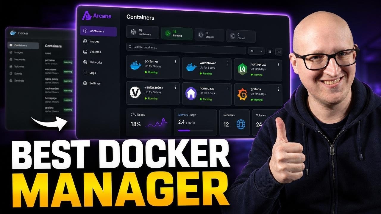 Screenshot of The Best Docker Manager I’ve Seen! // Arcane Tutorial