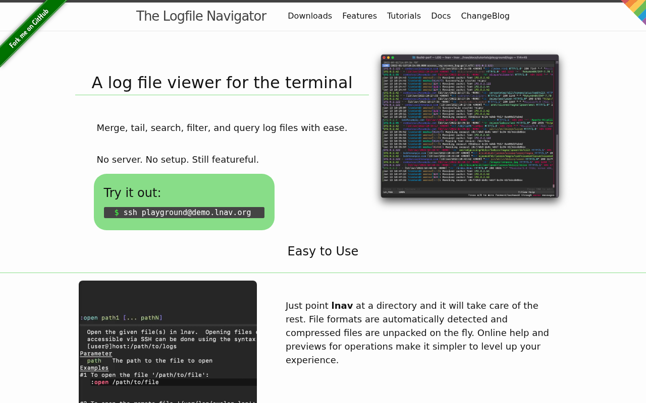 Screenshot of The Logfile Navigator