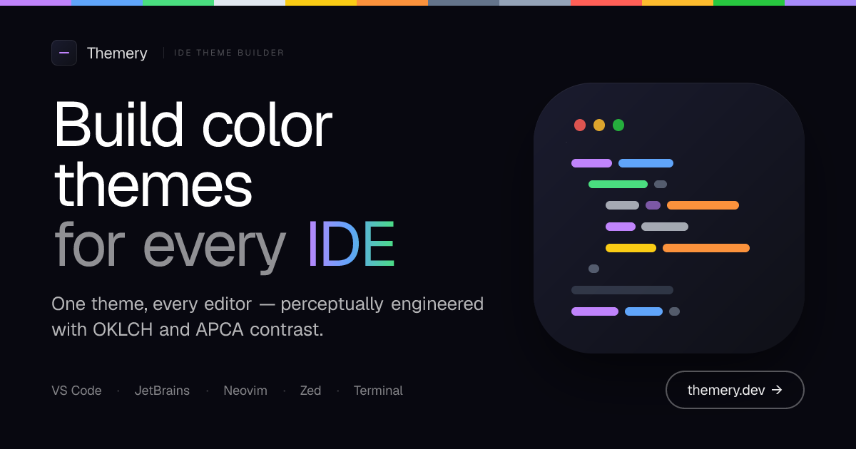 Screenshot of Themery — Build Beautiful IDE Themes with AI