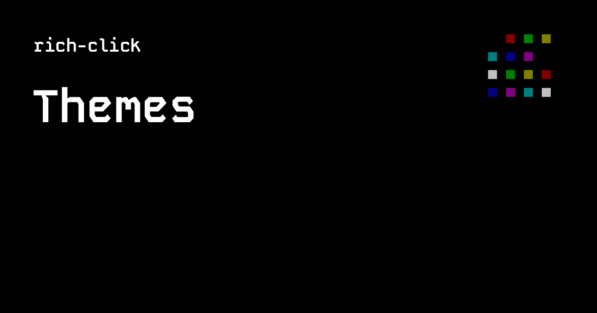 Screenshot of Themes - rich-click
