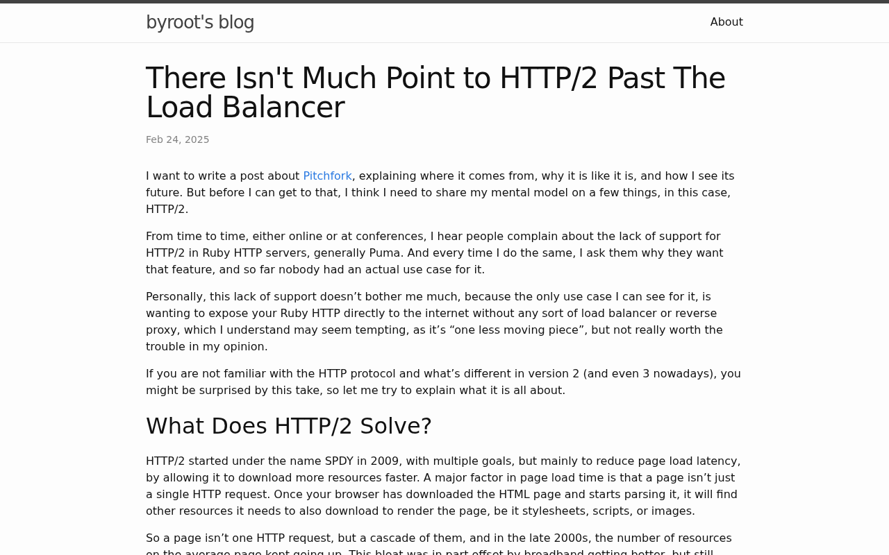 Screenshot of There Isn’t Much Point to HTTP/2 Past The Load Balancer