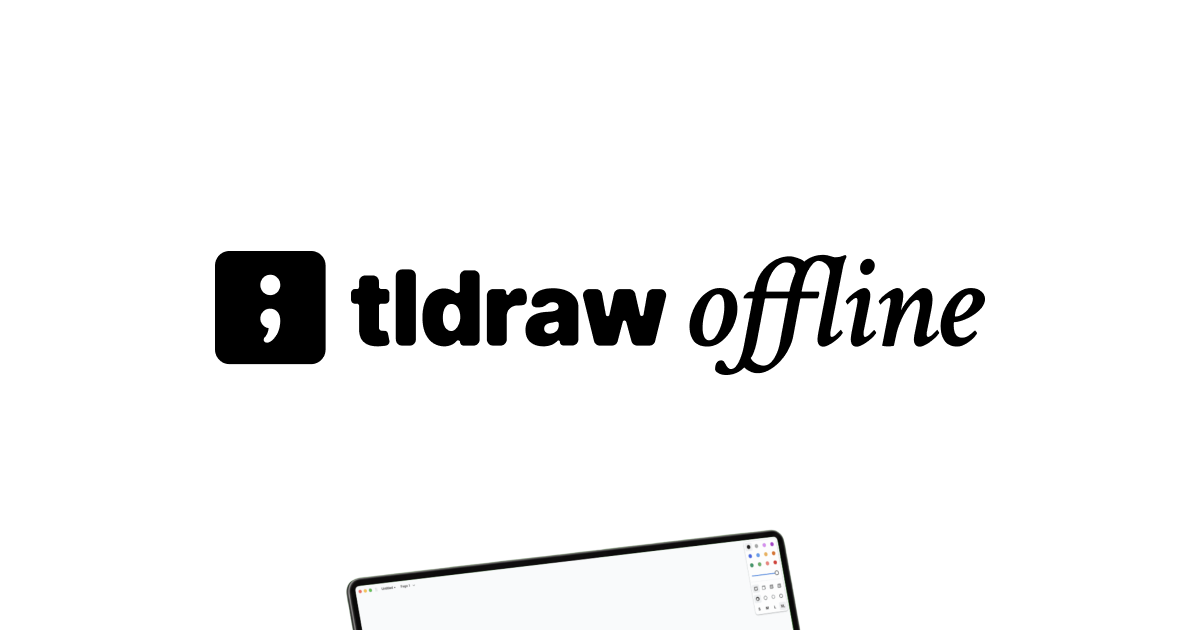 Screenshot of tldraw offline