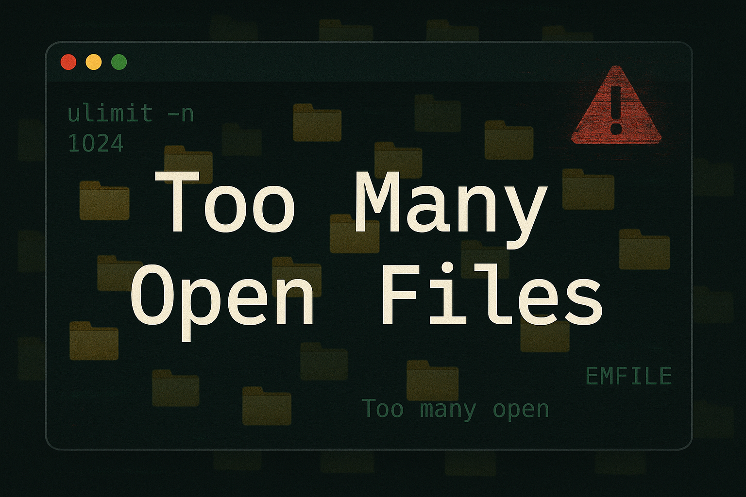 Screenshot of Too Many Open Files