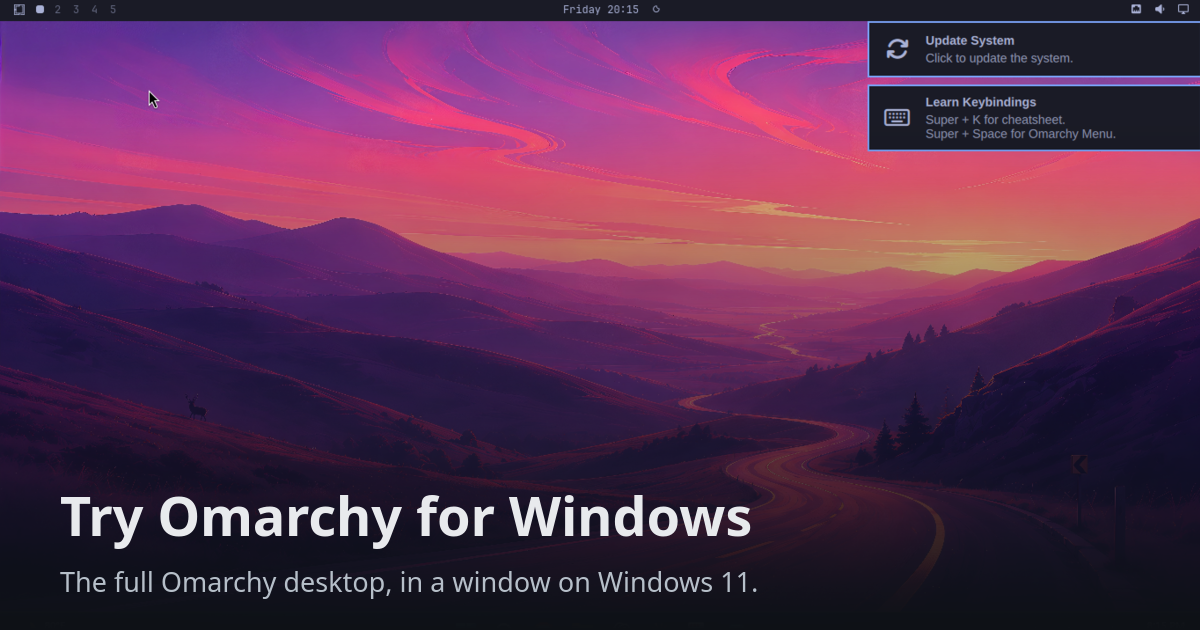 Screenshot of Try Omarchy for Windows