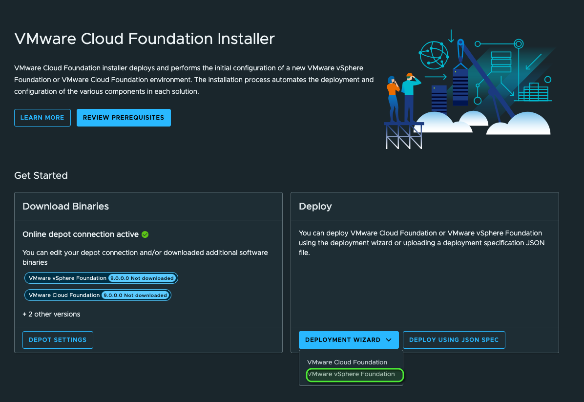 Screenshot of Upgrade to vSphere 9 and License it with VCF Operations (VVF)