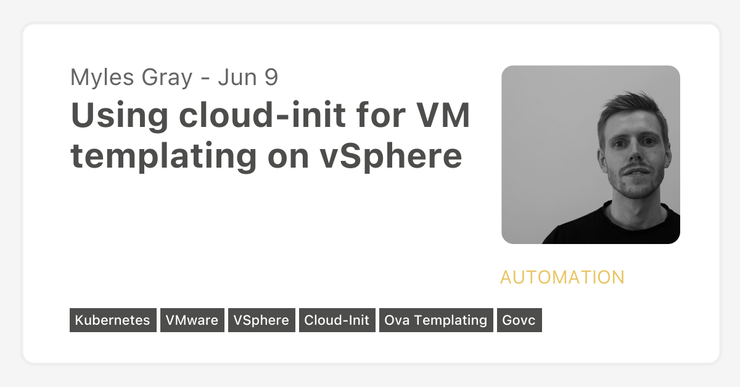 Screenshot of Using cloud-init for VM templating on vSphere