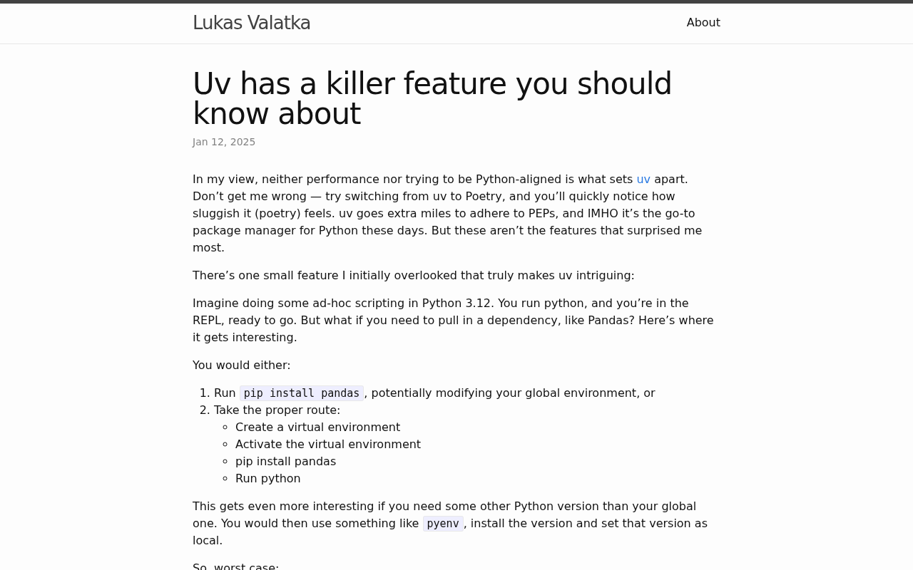 Screenshot of Uv has a killer feature you should know about