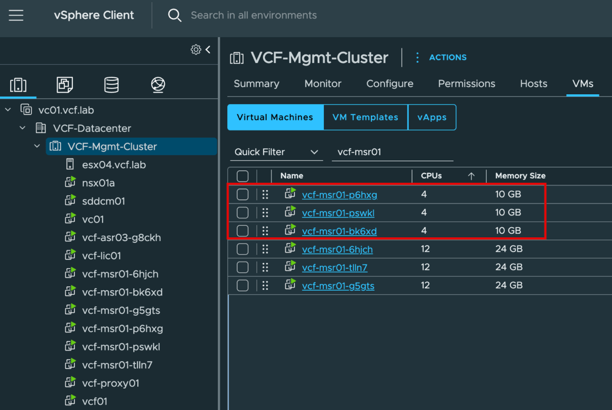 Screenshot of VCF 9.1 - Enabling High Availability for a Small VCF Management Services (VCFMS) Deployment