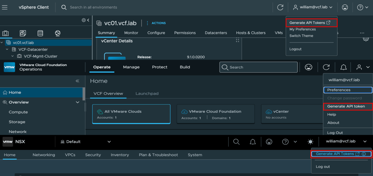 Screenshot of VCF 9.1 - Quick Tip: Easily Generate VCF SSO API Tokens using VCF Component UI