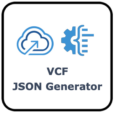 Screenshot of VCF.JSONGenerator 9.0.0.1009 Release