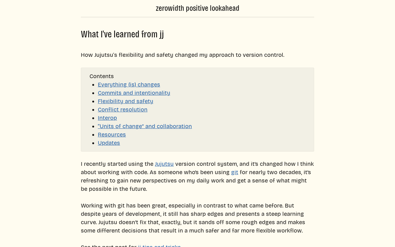 Screenshot of What I've learned from jj