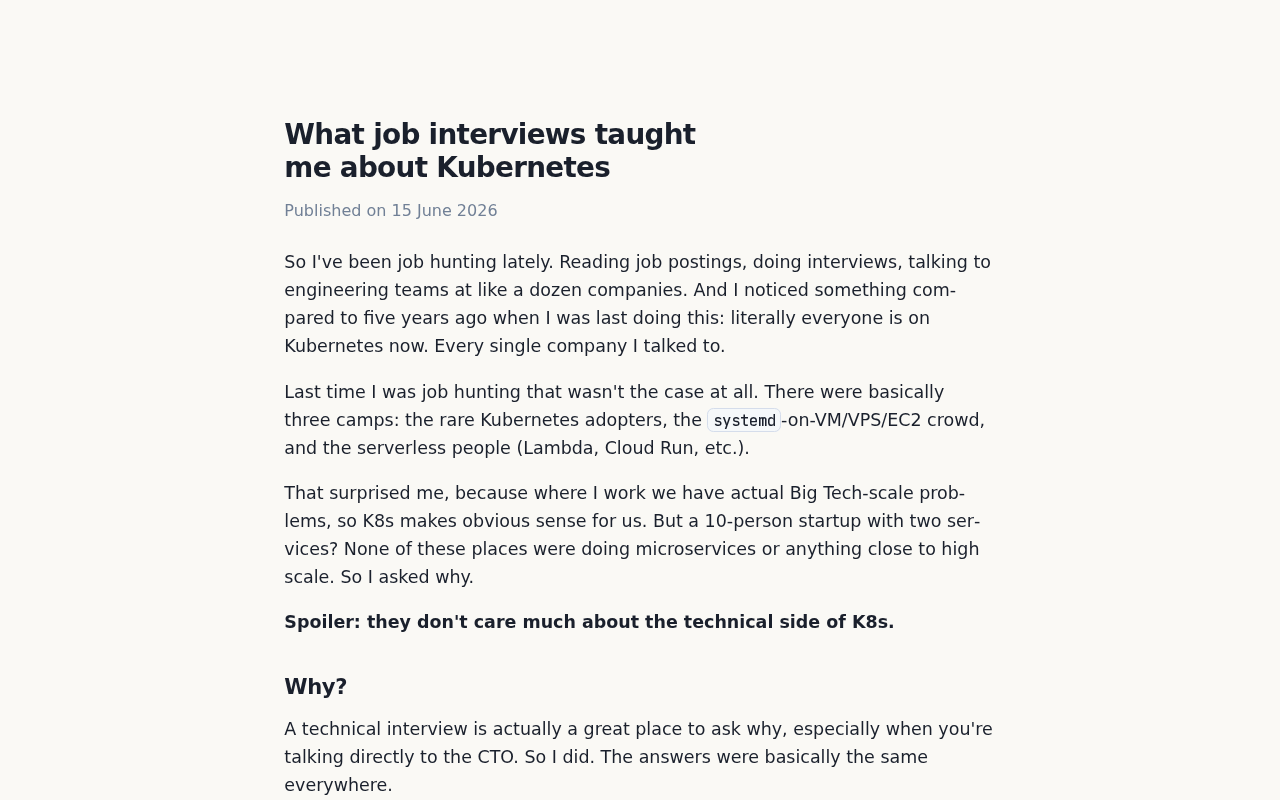 Screenshot of What job interviews taught me about Kubernetes