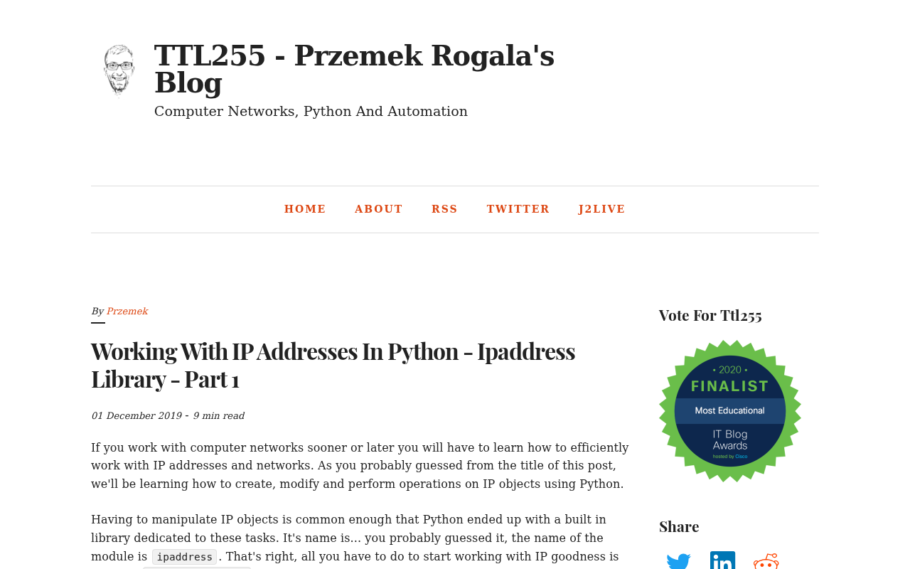 Screenshot of Working with IP addresses in Python - ipaddress library - part 1