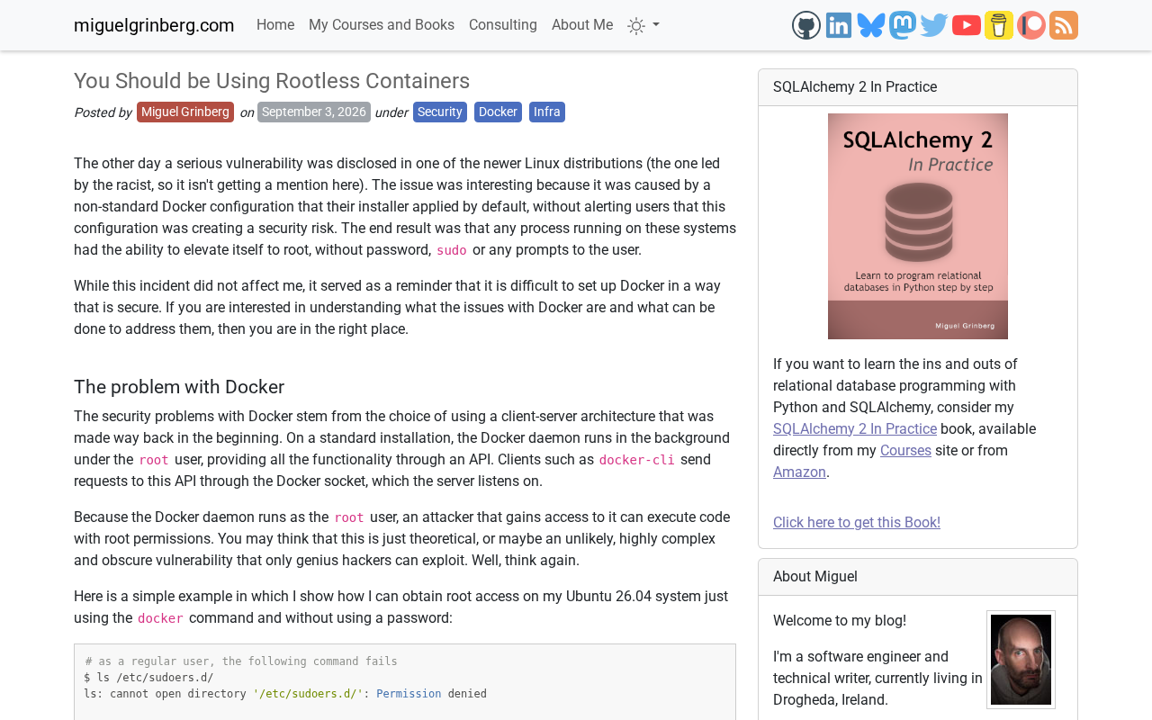 Screenshot of You Should be Using Rootless Containers