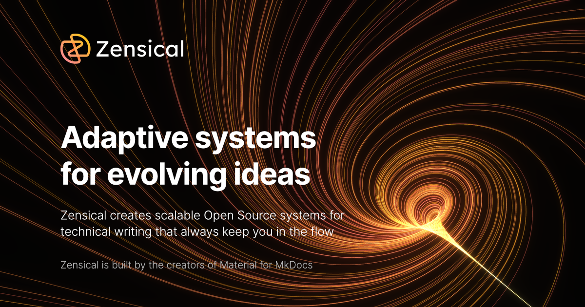 Screenshot of Zensical